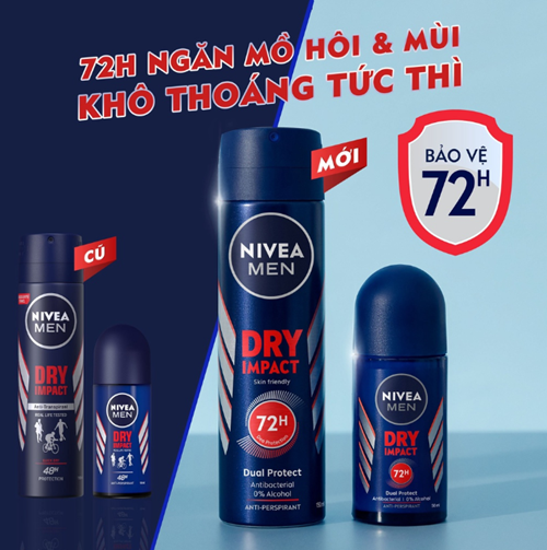 Lăn Ngăn Mùi NIVEA MEN Khô Thoáng 72H (50 ml) - 81610