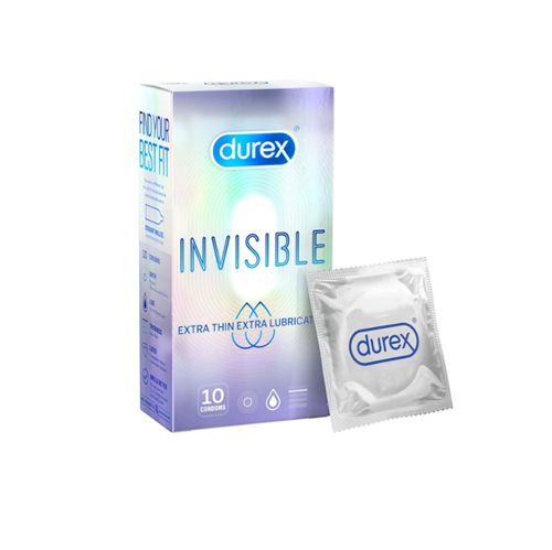 Bao cao su Durex Invisible Extra Thin Extra Sensitive 10 chiếc/ hộp