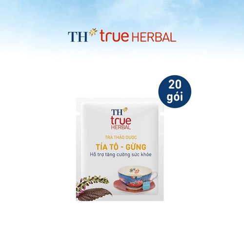 Trà thảo dược tía tô – gừng TH True Herbal 36g/ hộp (20 gói x 1.8g)