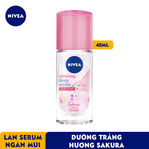 Lăn Ngăn Mùi NIVEA Serum Trắng Mịn Hương Hoa Anh Đào (40 ml) - 85306