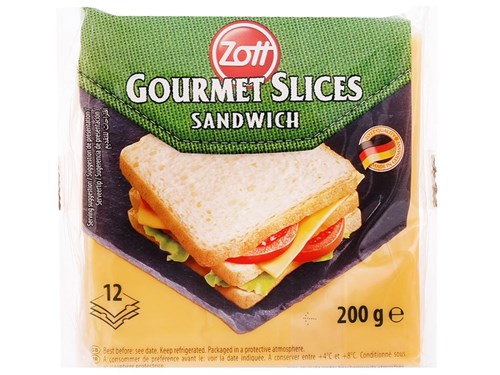 Phô mai lát Sandwich Zott gói 200g/ 12 lát